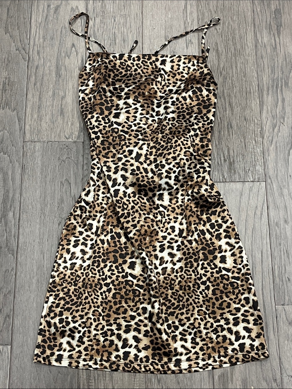 Garage Leopard-Print Slip Dress